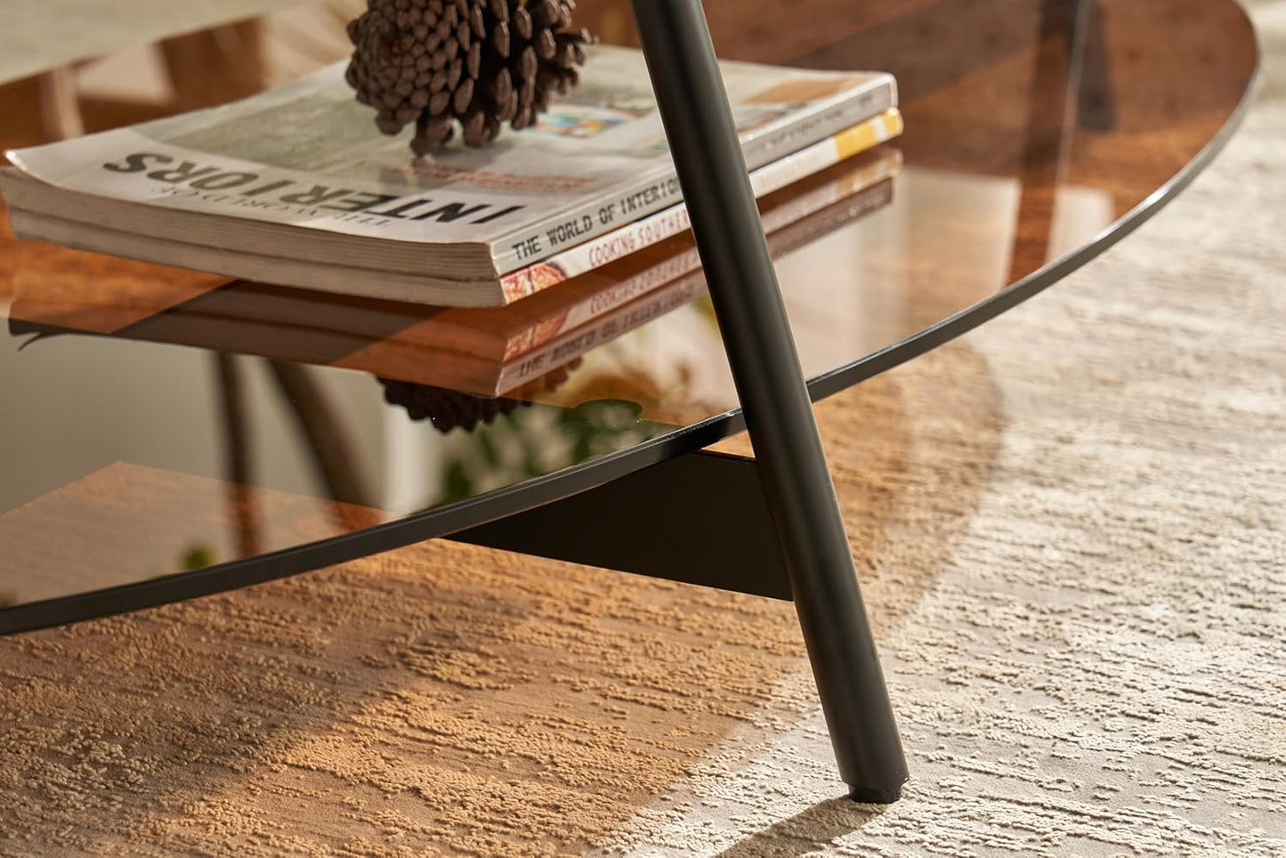 SHRINE Modern Oval Coffee Table