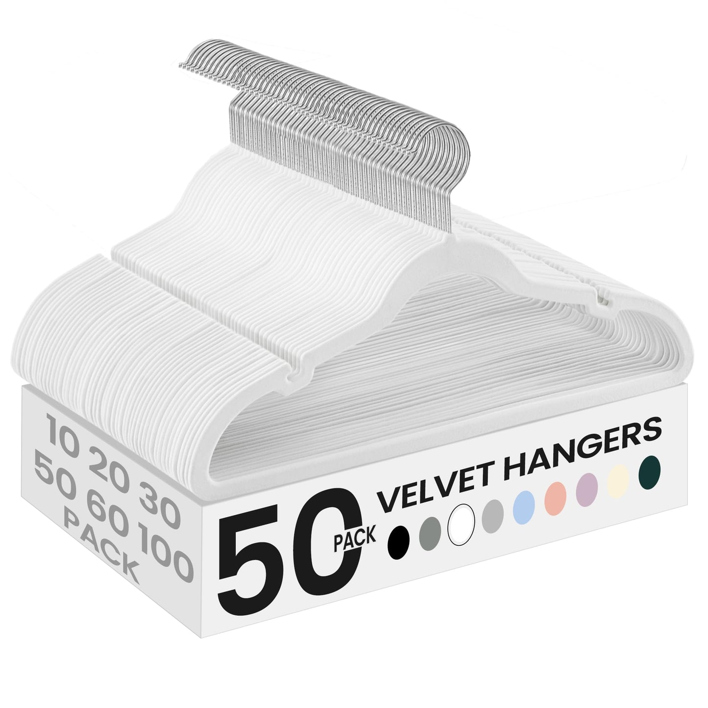 Velvet Non-Slip Clothes Hangers (50-Pack)