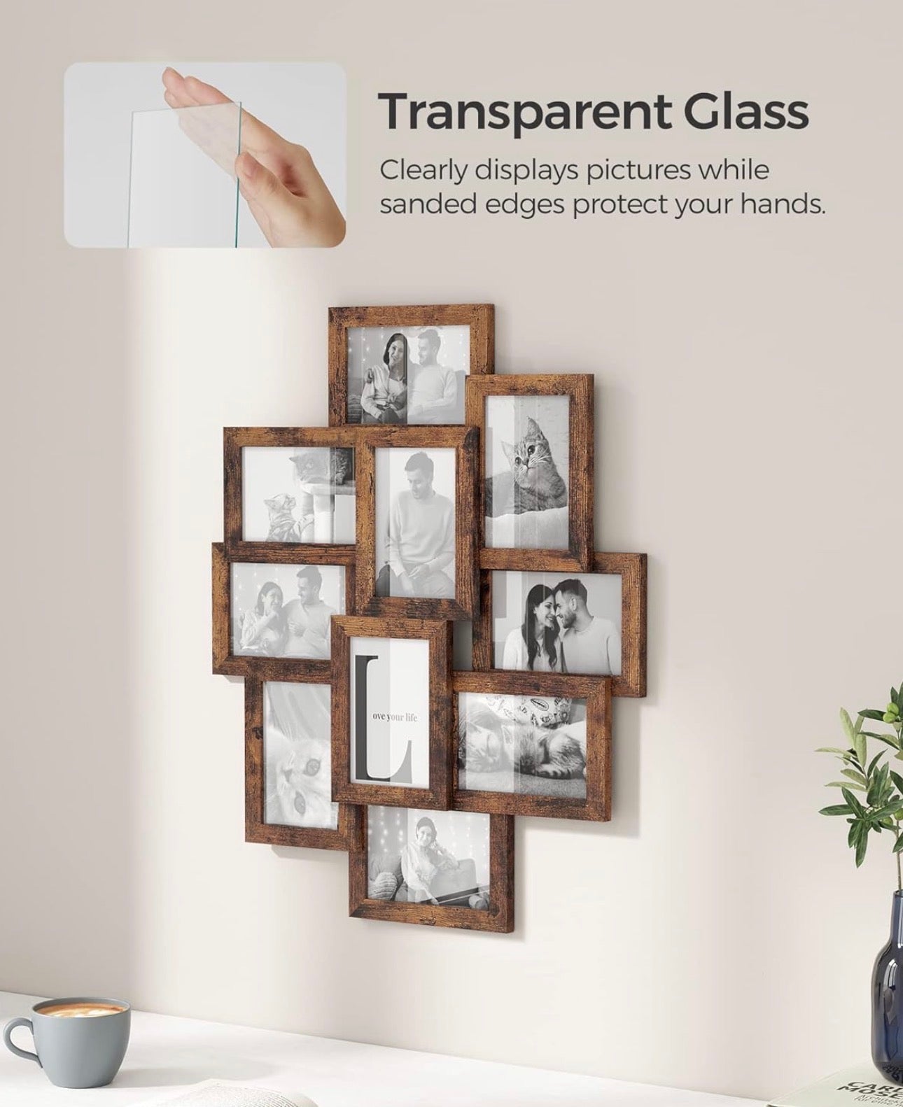 SONGMICS 10-Photo Collage Frame (4 × 6 in)