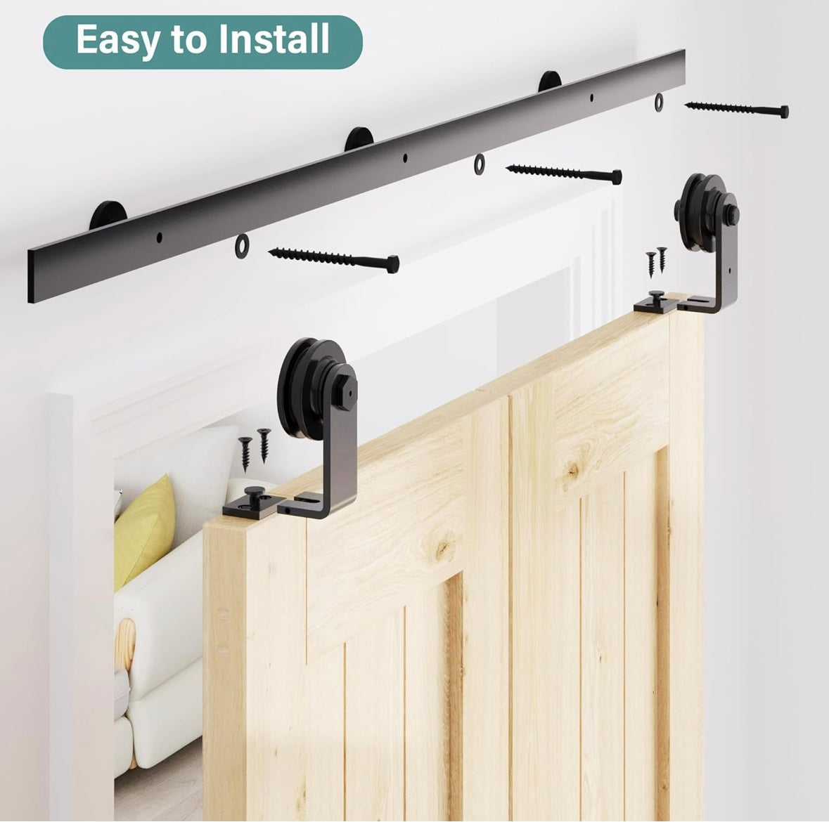 WINSOON Heavy-Duty Bifold Barn Door Hardware Kit – 40% Off Amazon Price