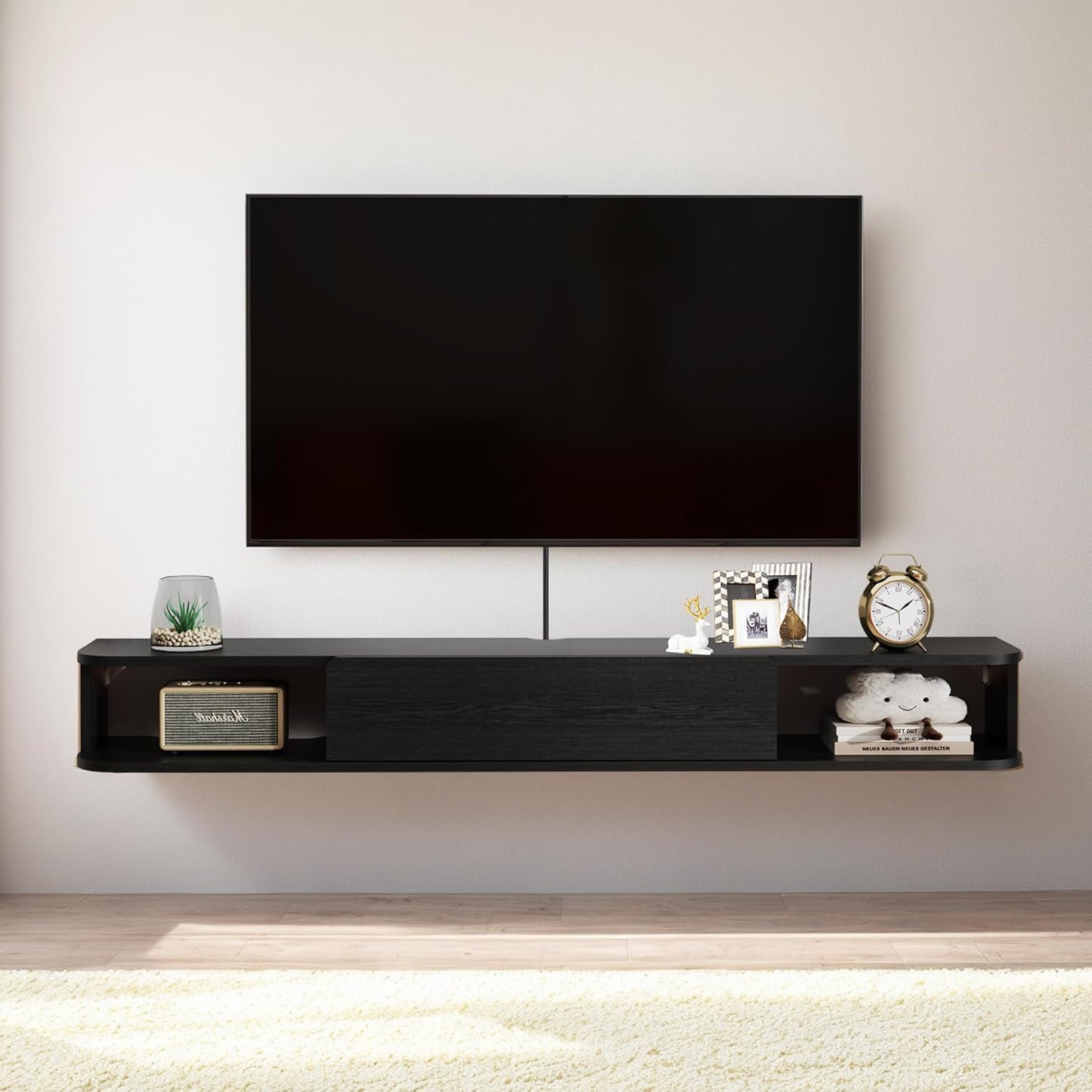 Floating Wall-Mounted TV Stand – 59”
