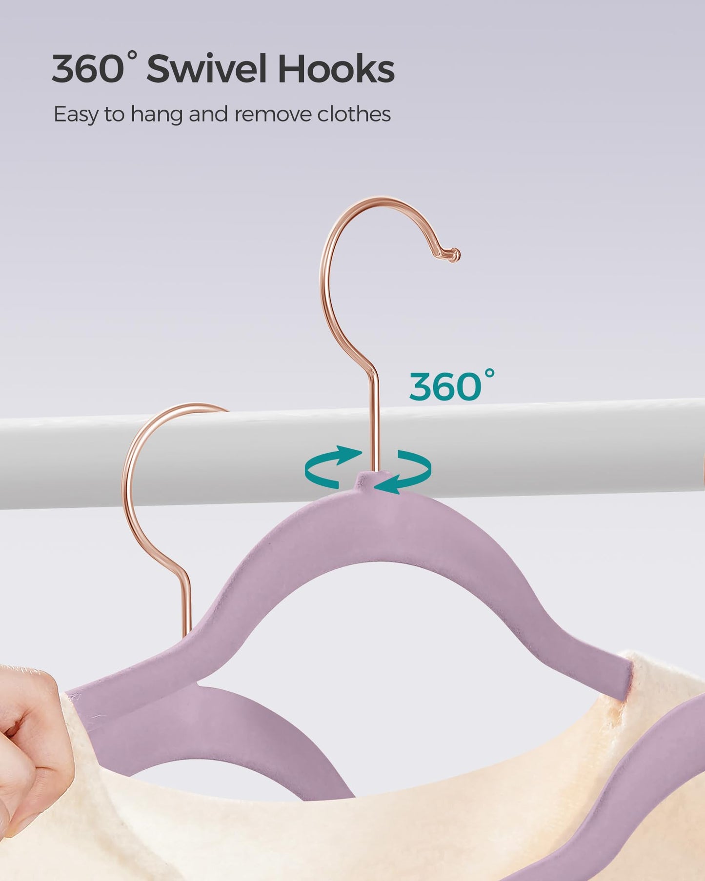 SONGMICS Velvet Slim Hangers – Set of 50