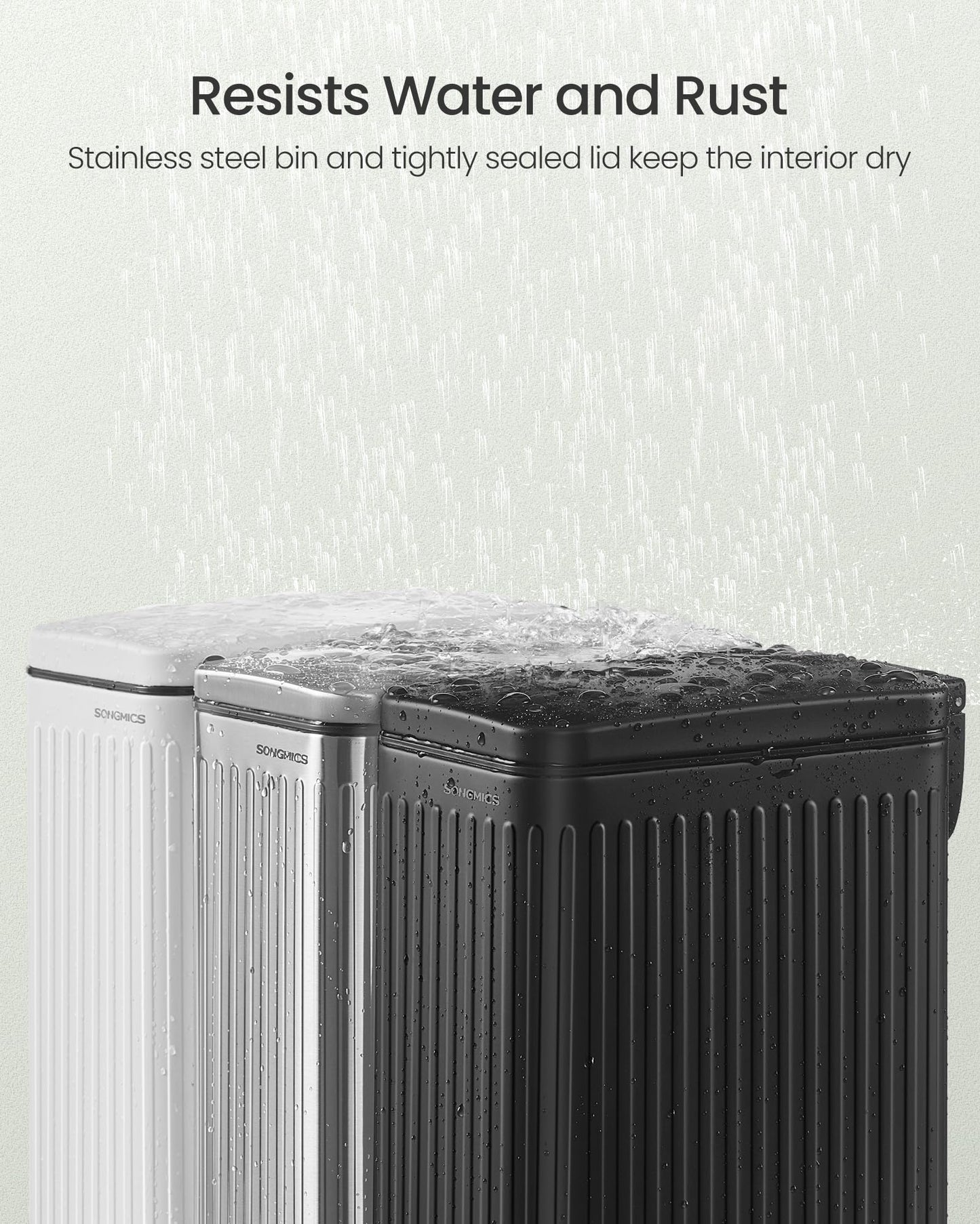 Slim Stainless Steel Step Trash Can