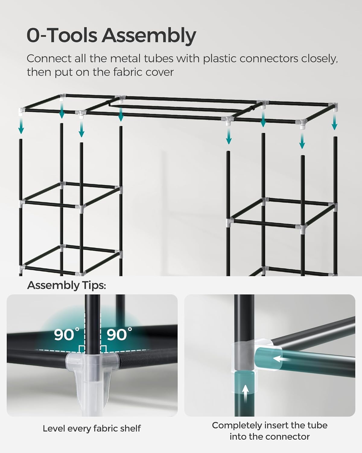 SONGMICS Portable Closet Wardrobe – Black