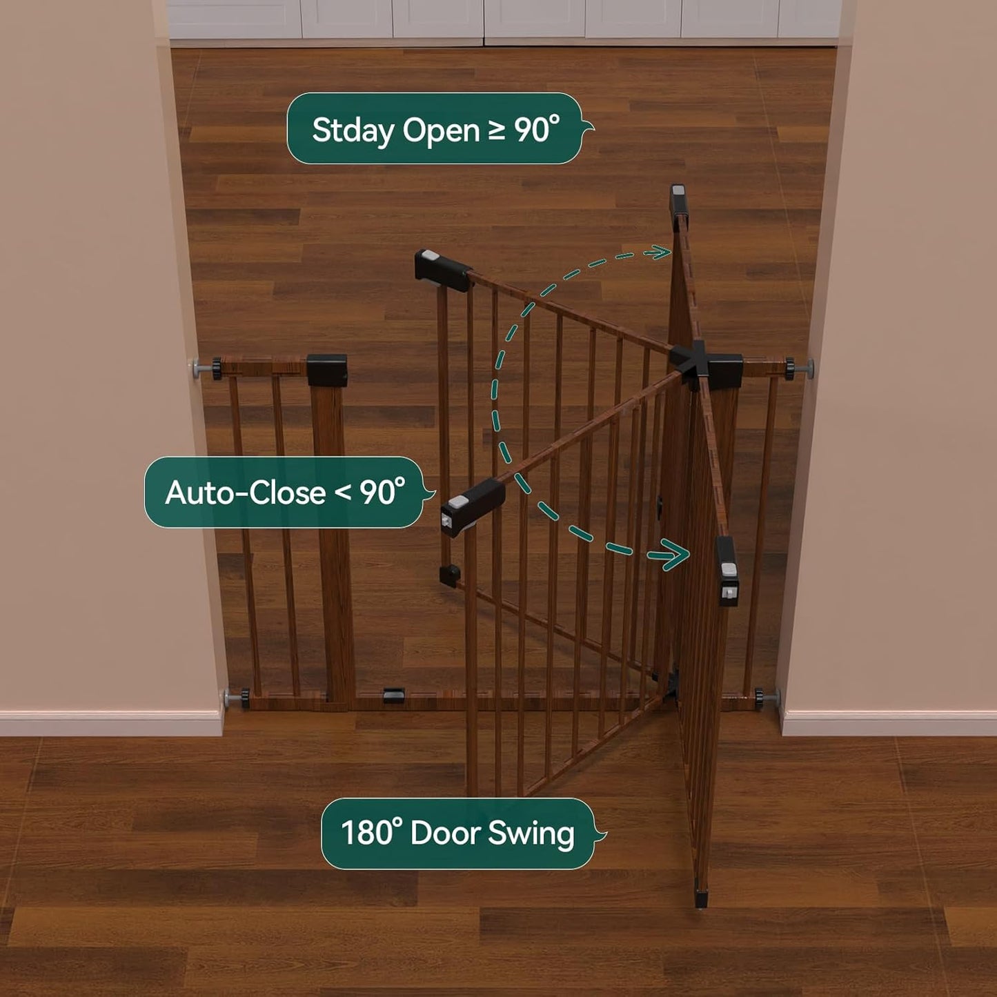 Babelio Adjustable Pressure-Mounted Baby Gate
