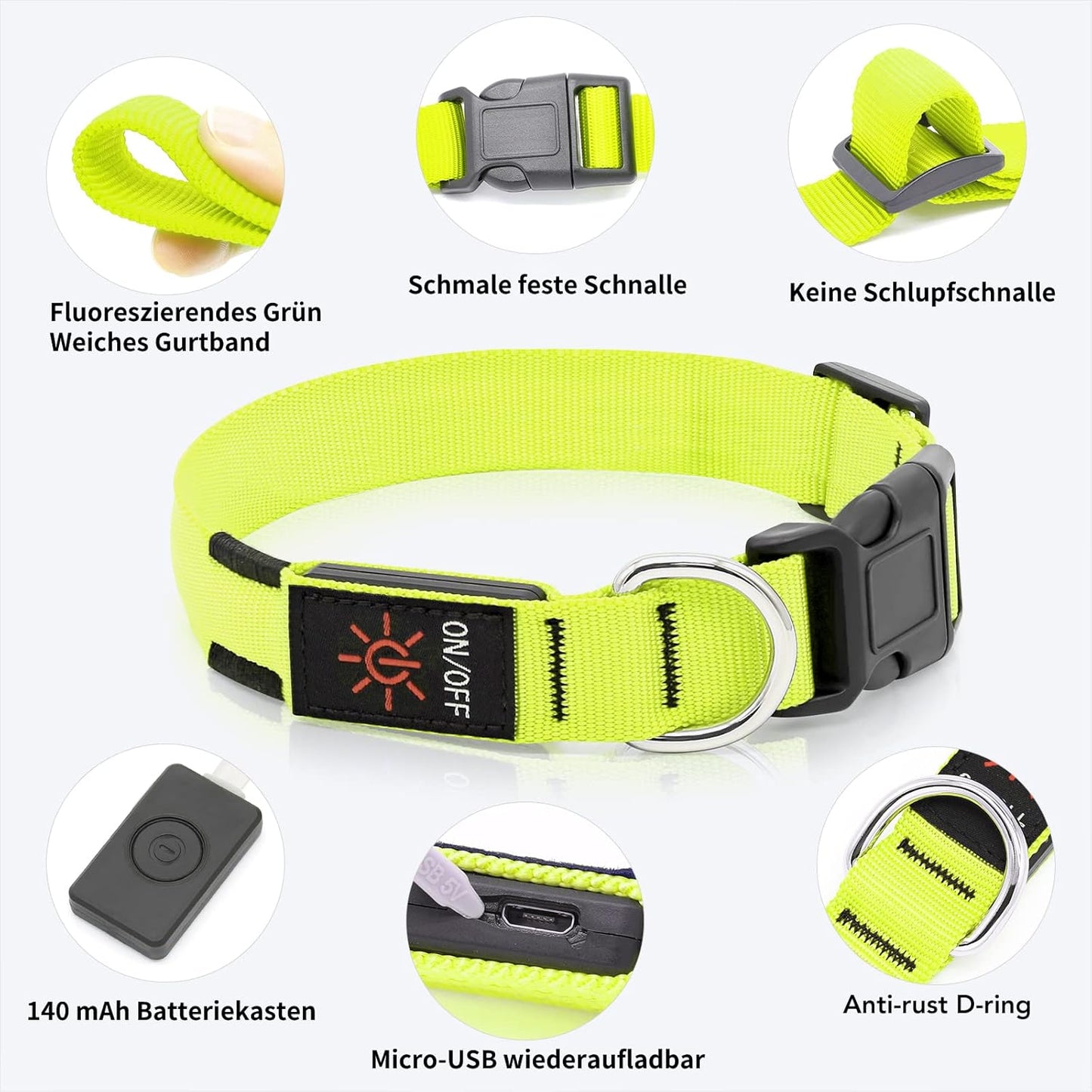 KOSKILL LED Light-Up Dog Collar