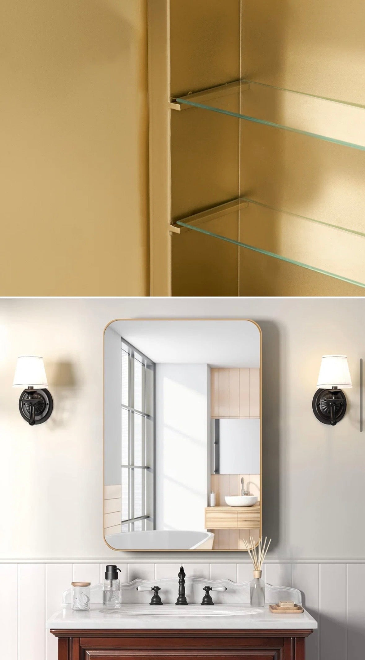 Modern Mirrored Bathroom Medicine Cabinet