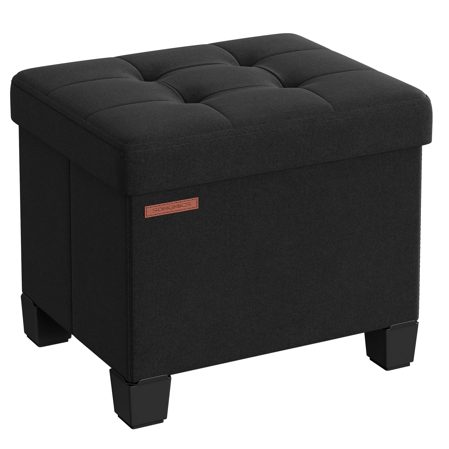 SONGMICS Linen-Look Storage Ottoman