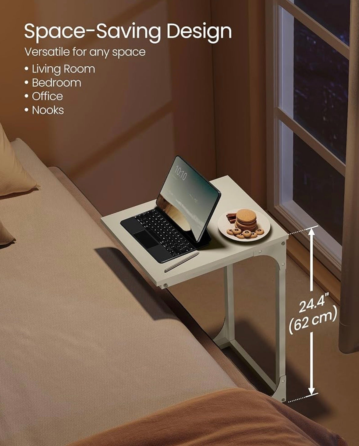 VASAGLE C-Shaped Side Table
