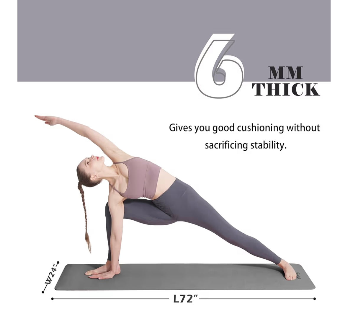 UMINEUX Eco-Friendly TPE Yoga Mat — Double-Sided Non-Slip Fitness Mat with Carry Bag (Open Box – Brand New)