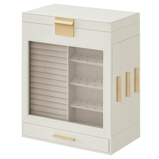 SONGMICS Jewelry Organizer with Interchangeable Drawers & Mirror