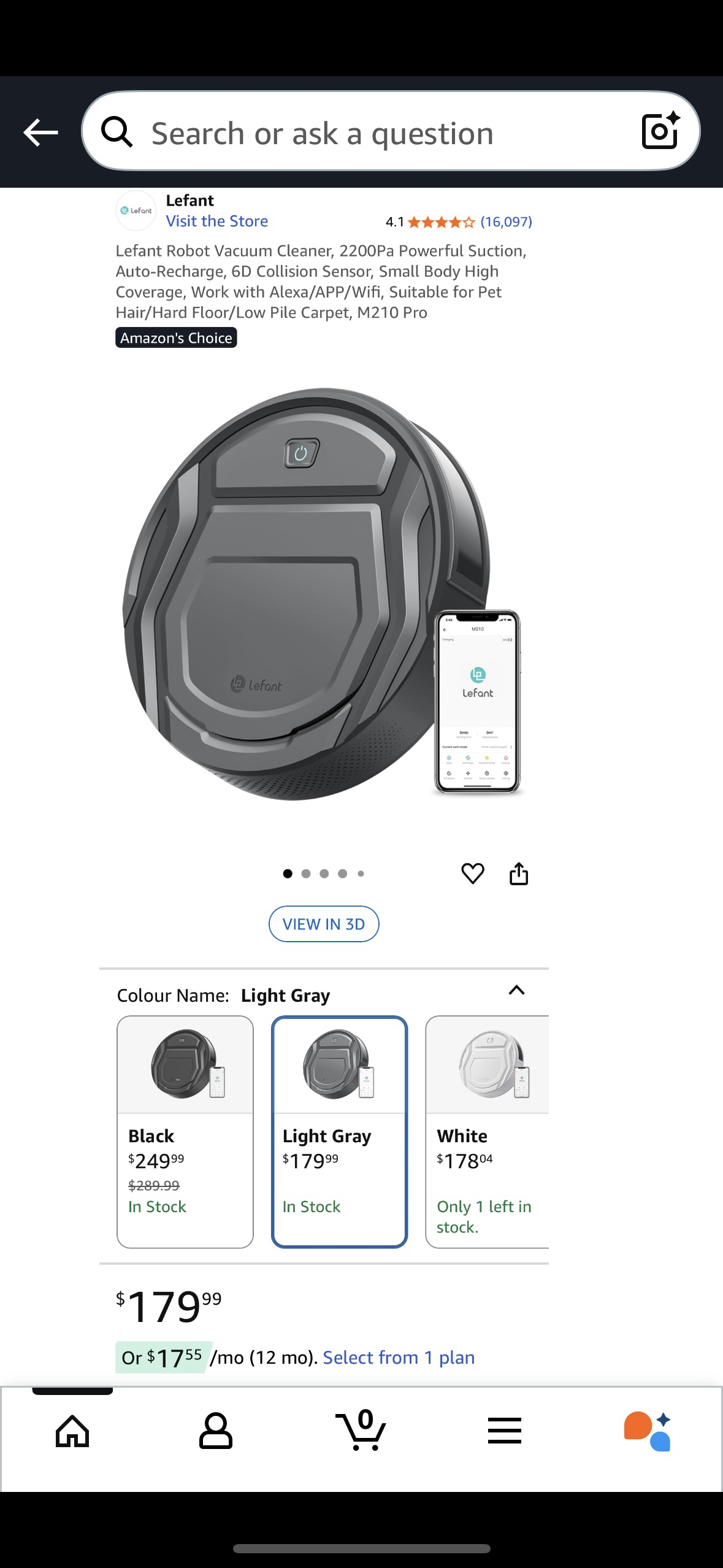 NEW – Lefant M210 Pro Robot Vacuum – Pet-Friendly Smart Cleaning with App Control