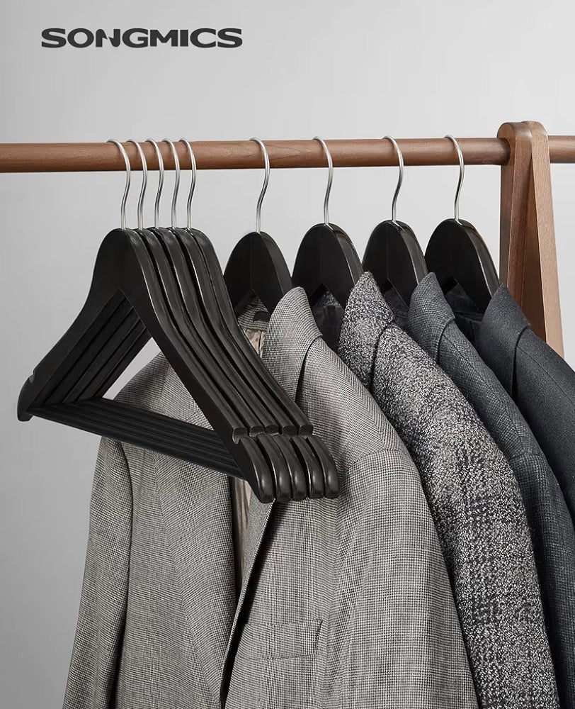 SONGMICS Wooden Clothes Hangers