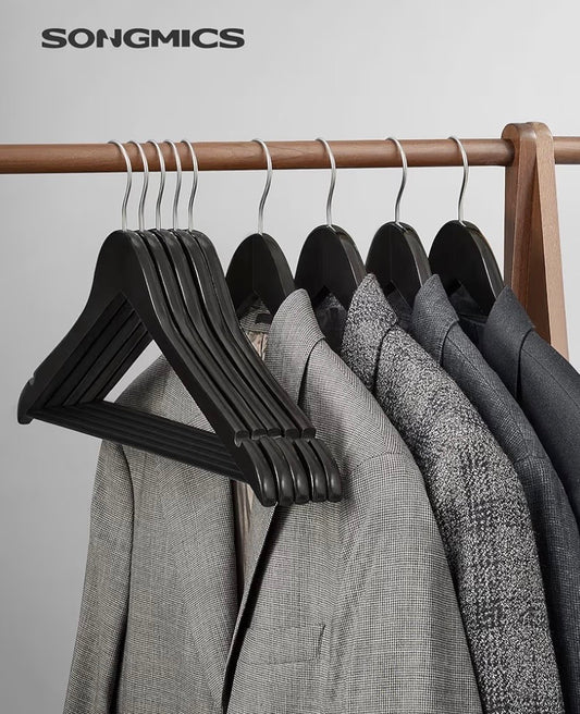 SONGMICS Wooden Clothes Hangers