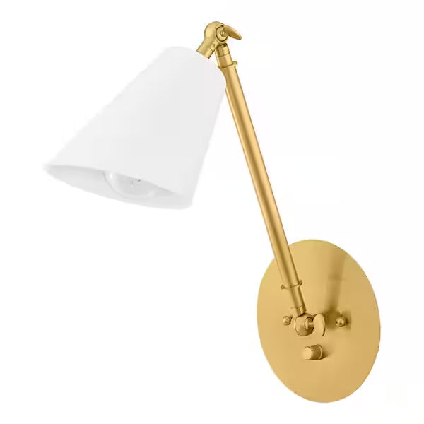 Aged Brass Adjustable Wall Sconce