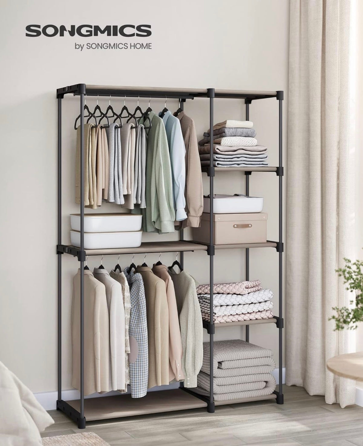 SONGMICS Portable Closet Organizer