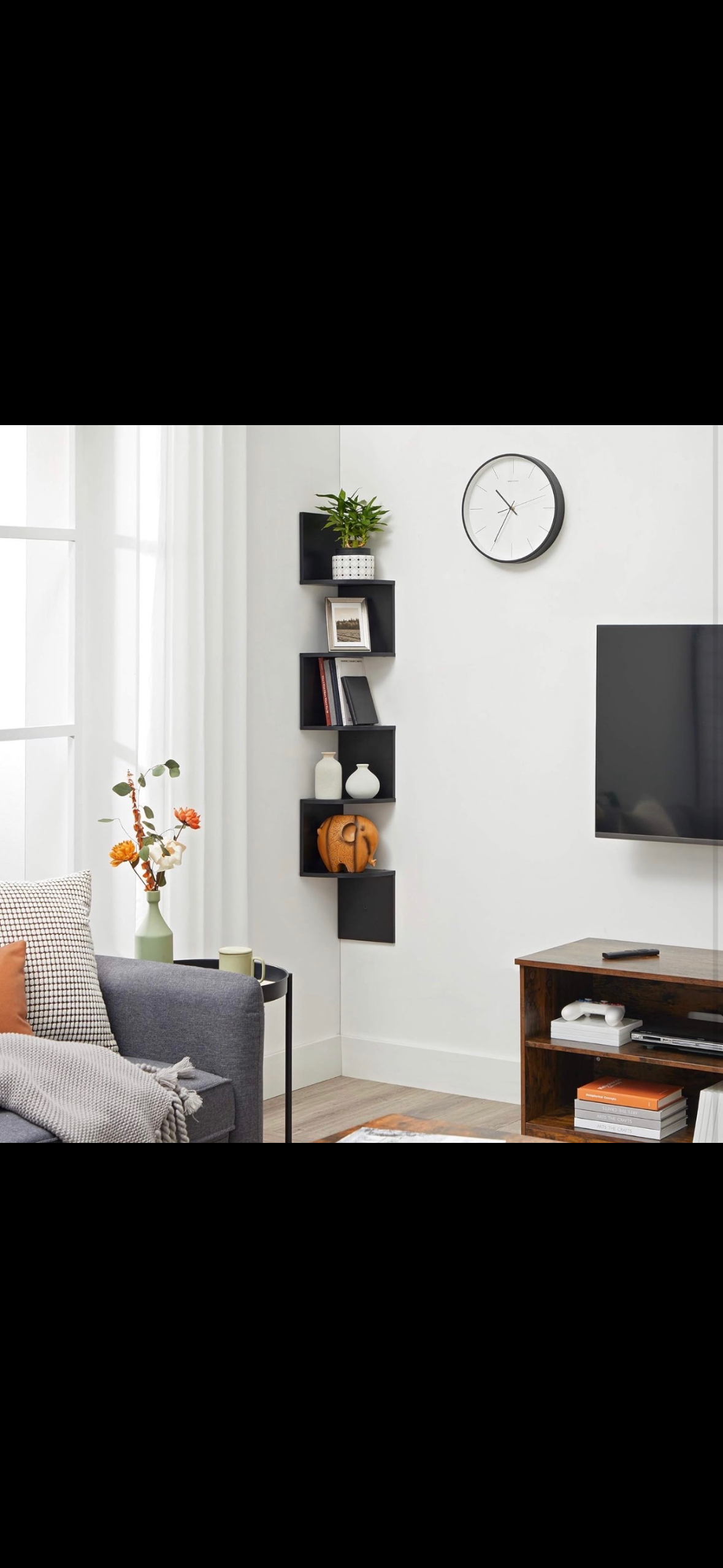 5-Tier Wall-Mounted Corner Shelf