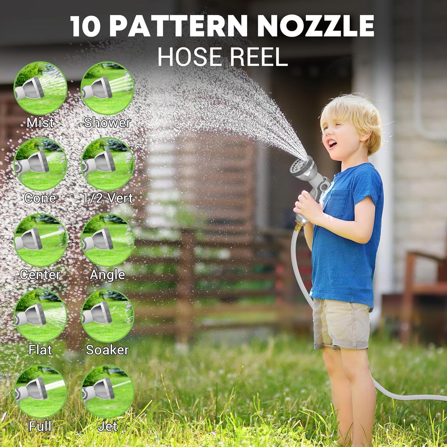 SILVEL Retractable Garden Hose Reel – 105 ft