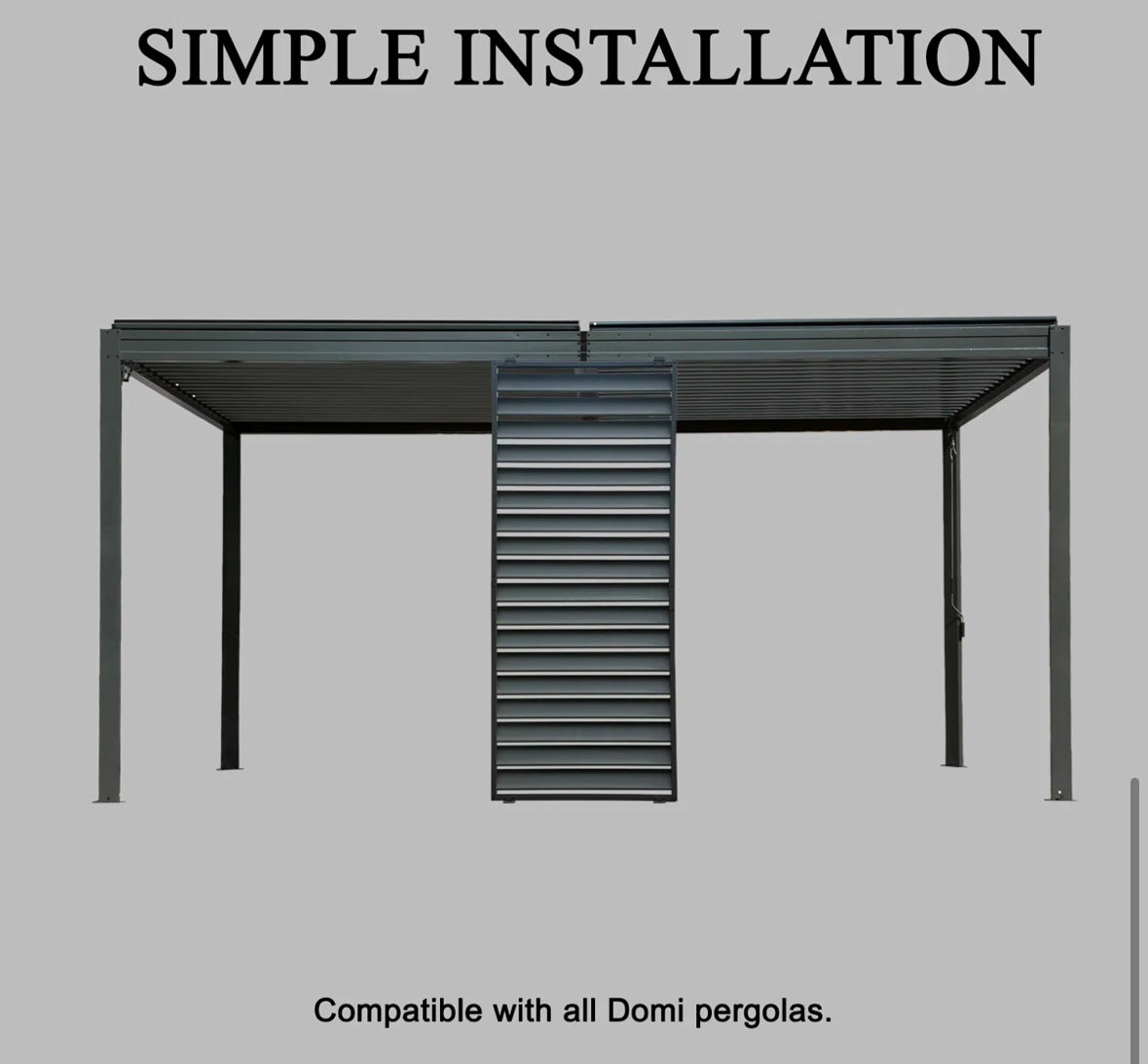 Outdoor Pergola Shade Screen – Rust-Resistant Aluminum Privacy Panel