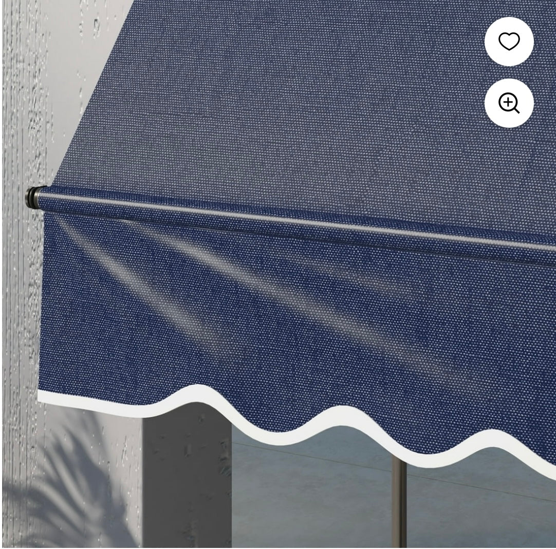 Outsunny Freestanding Retractable Awning – Adjustable Tilt & Height | UV Protection | Aluminum & Steel Frame