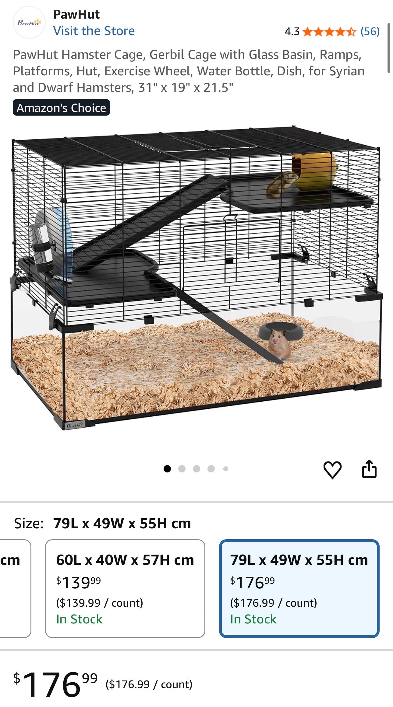 PawHut Multi-Level Hamster Habitat