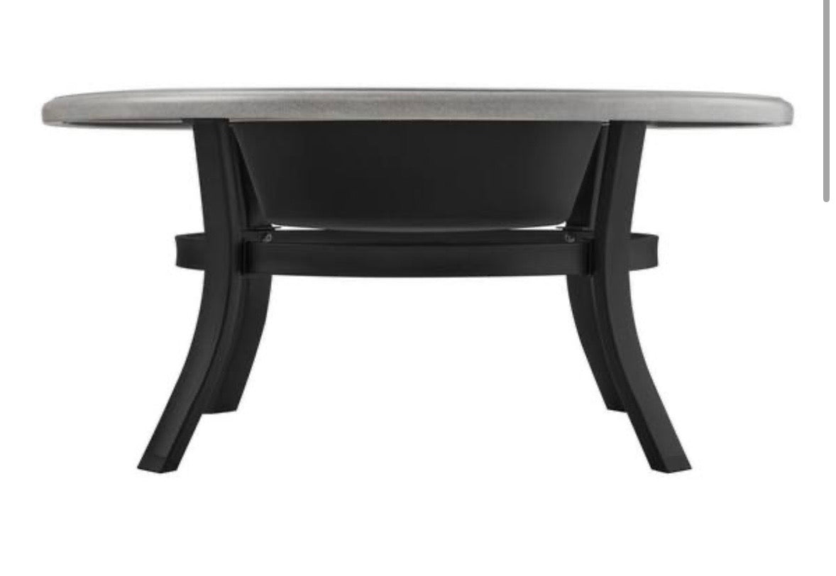 Whitfield 38” Wood Burning Fire Pit – Ceramic Tile Top Outdoor Table