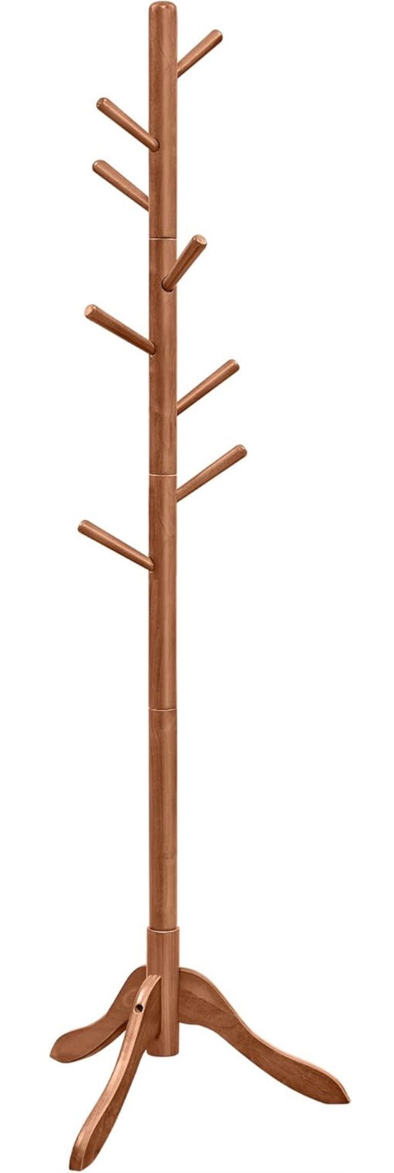 VASAGLE Solid Wood Standing Coat Rack