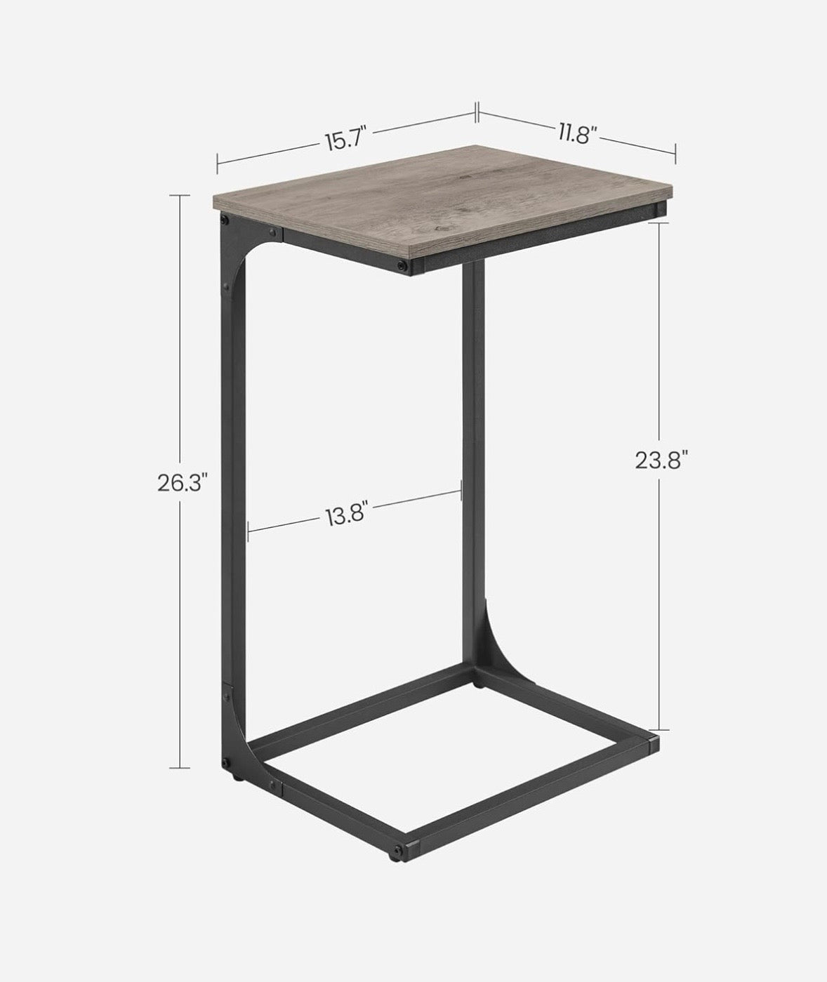 VASAGLE C-Shaped Side Table