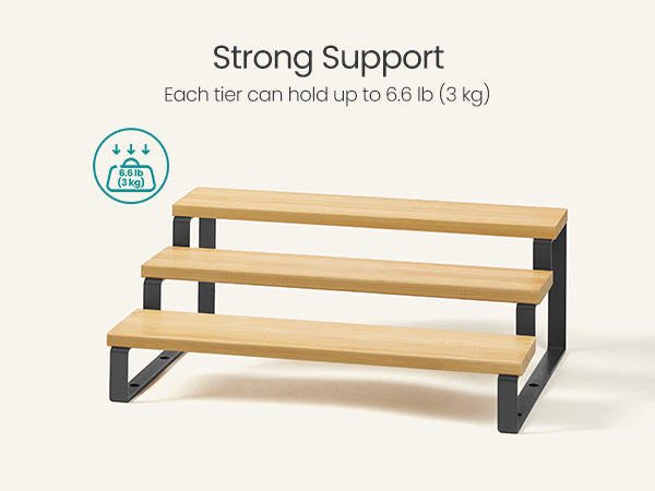 SONGMICS 3-Tier Expandable Spice Rack Set