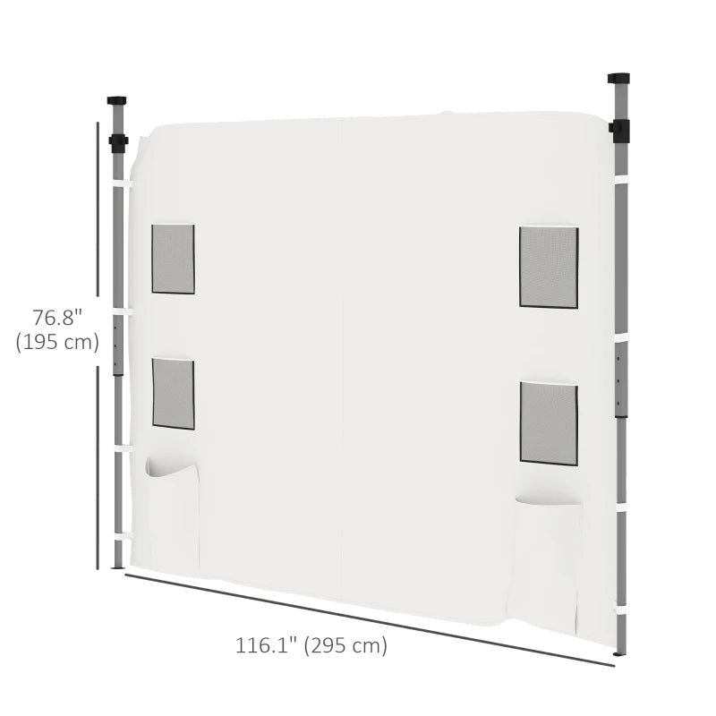 Outsunny 10×10 FT Pop-Up Canopy Sidewall with 4 Storage Bags