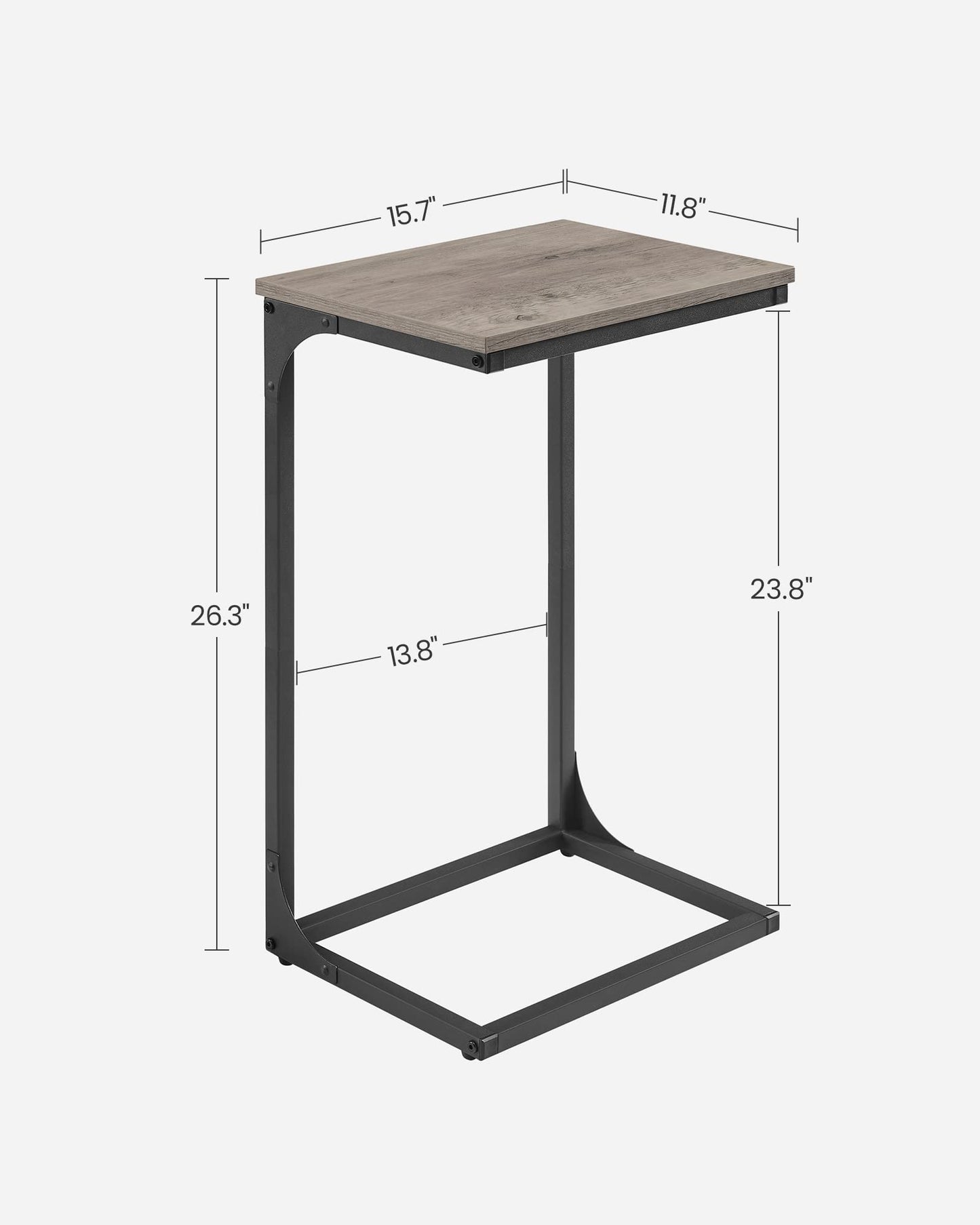 C-Shaped Sofa Side Table