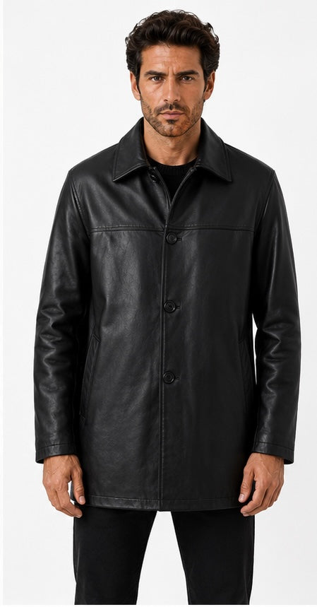 Men’s Premium Black Leather Jacket with Liner