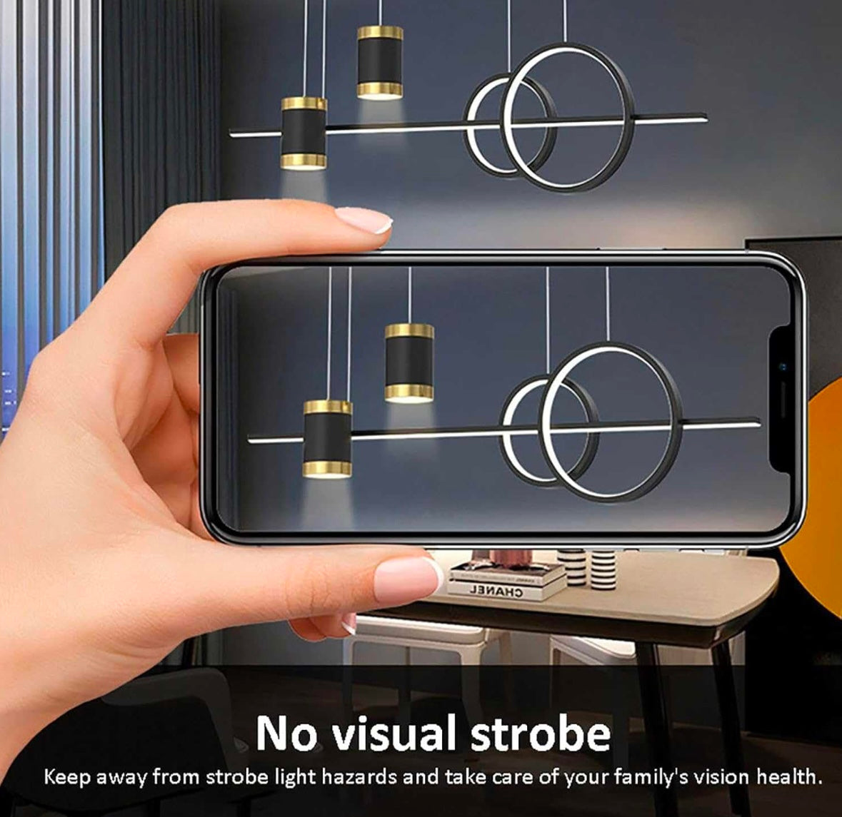 Modern LED Pendant Light w/ Remote Control & Star Projection