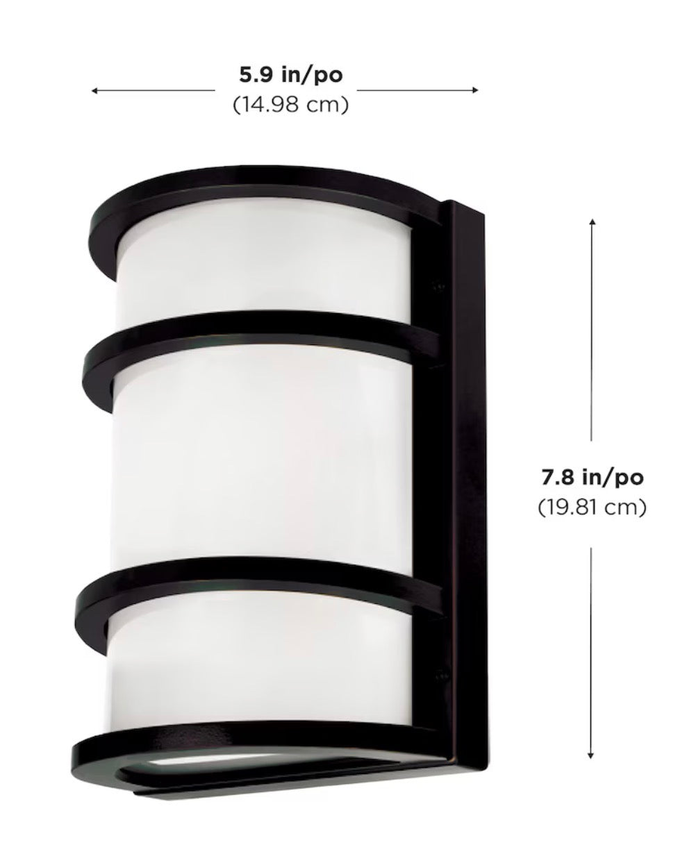 Half Moon LED Dusk-to-Dawn Outdoor Wall Light