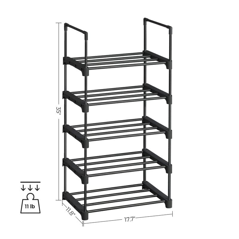 5-Tier Stackable Shoe Rack