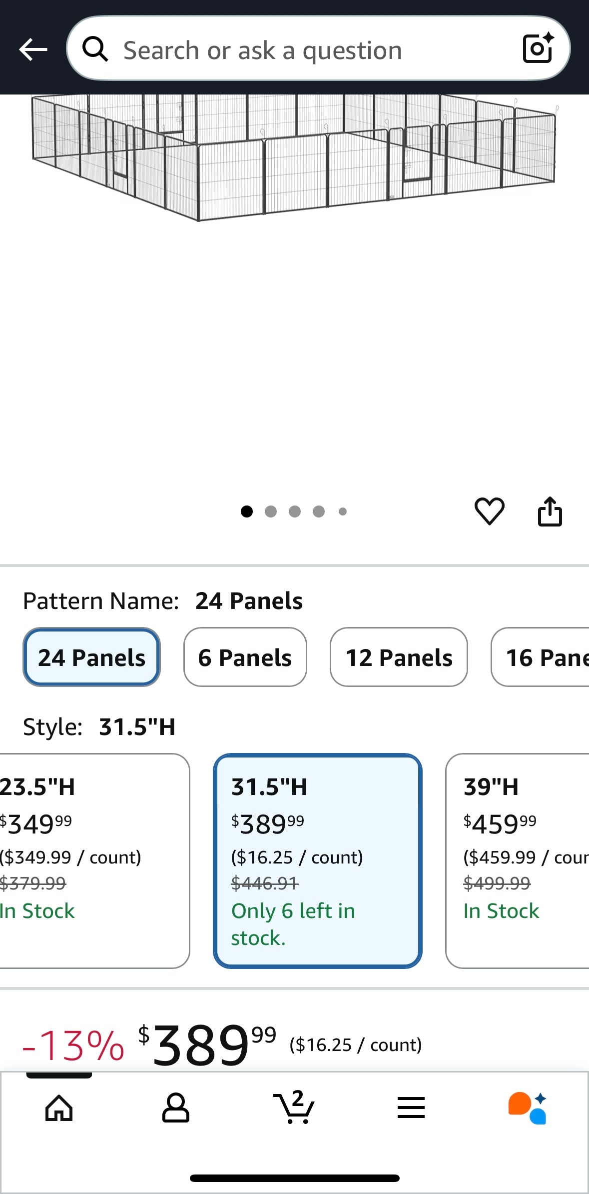 PawHut 24-Panel Outdoor Dog Playpen – Heavy-Duty Steel | Adjustable Shape | Indoor & Outdoor Use