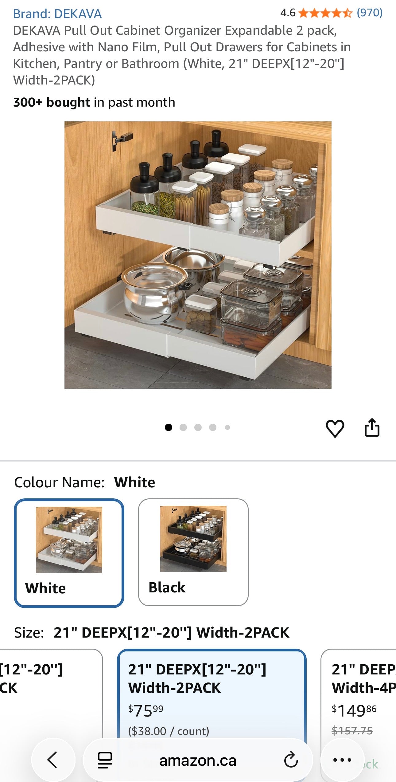 DEKAVA Pull-Out Cabinet Organizer