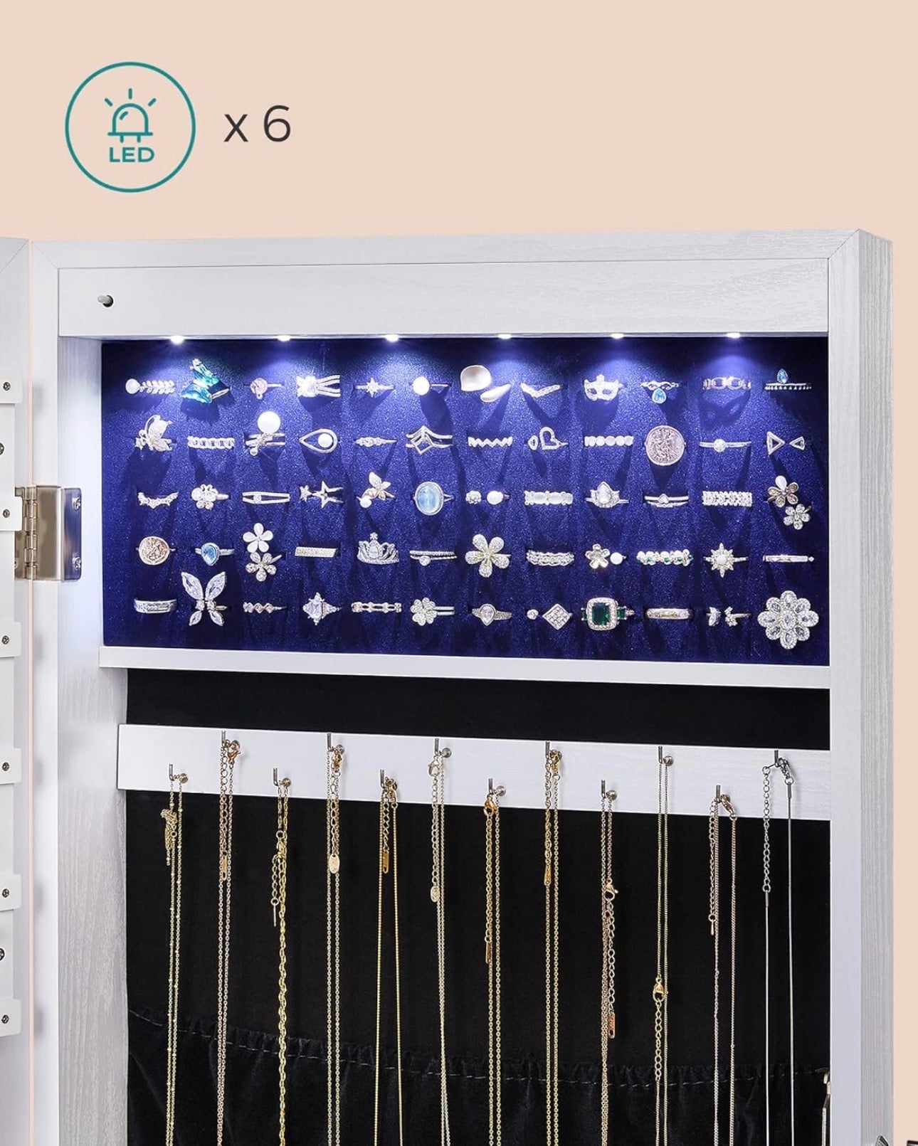 SONGMICS Hanging Jewelry Cabinet