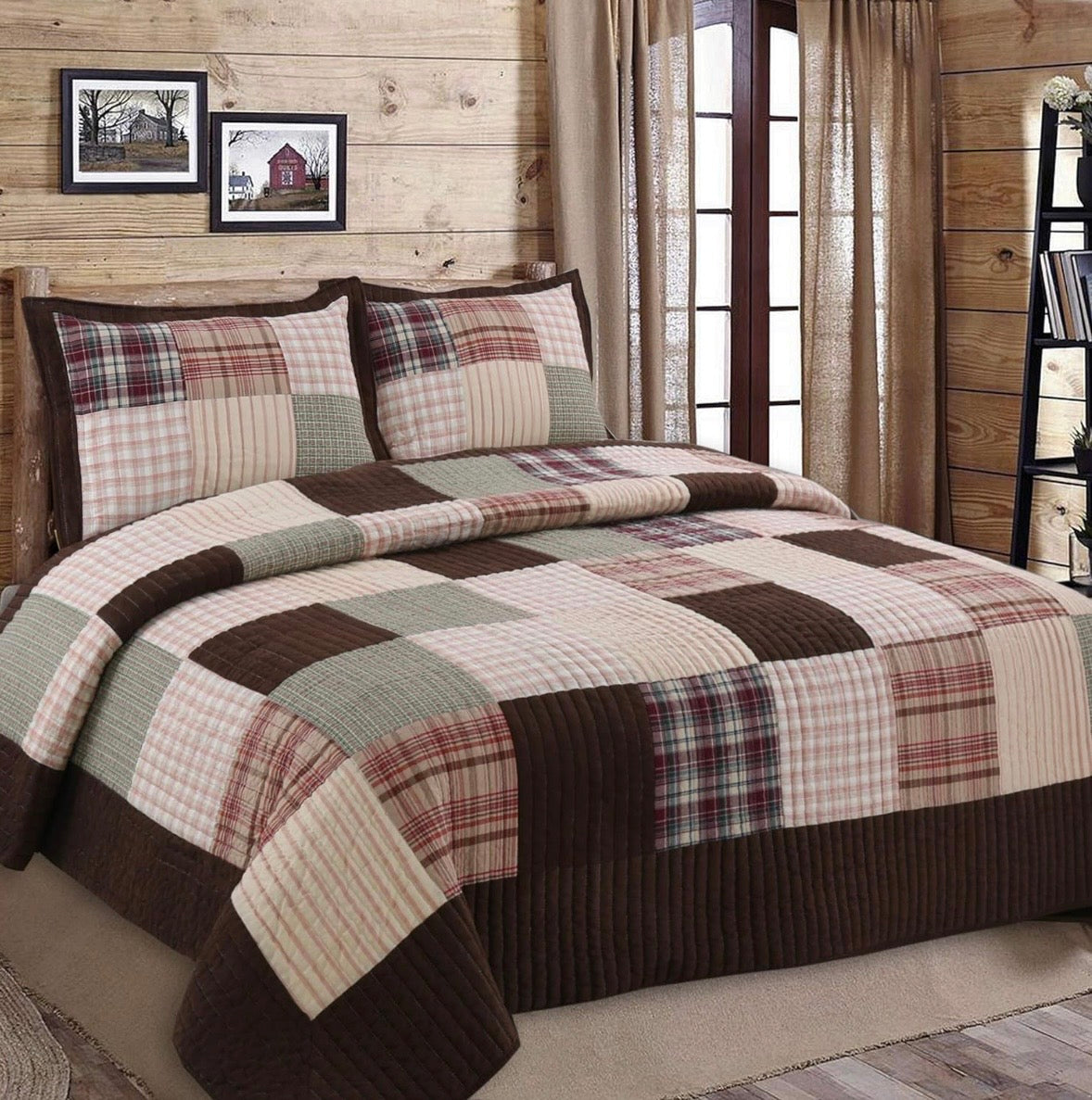 Cozy Line Home Fashions Patchwork Quilt Set – Queen Size