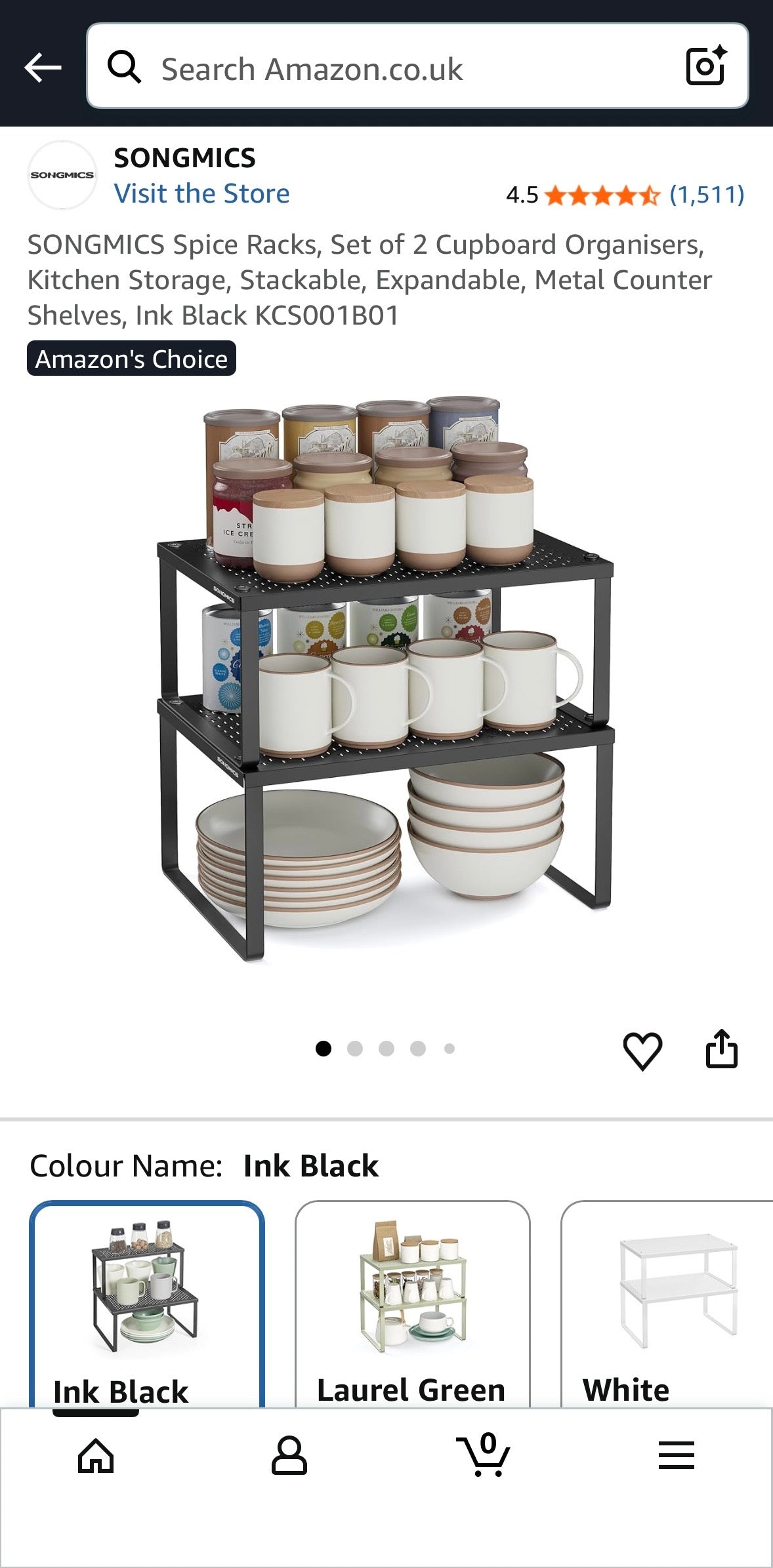 2-Tier Metal Cabinet Shelf Organizers