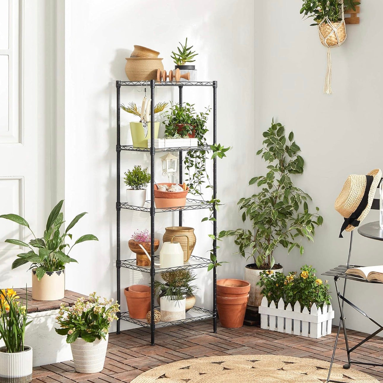 SONGMICS 5-Tier Adjustable Steel Storage Shelf