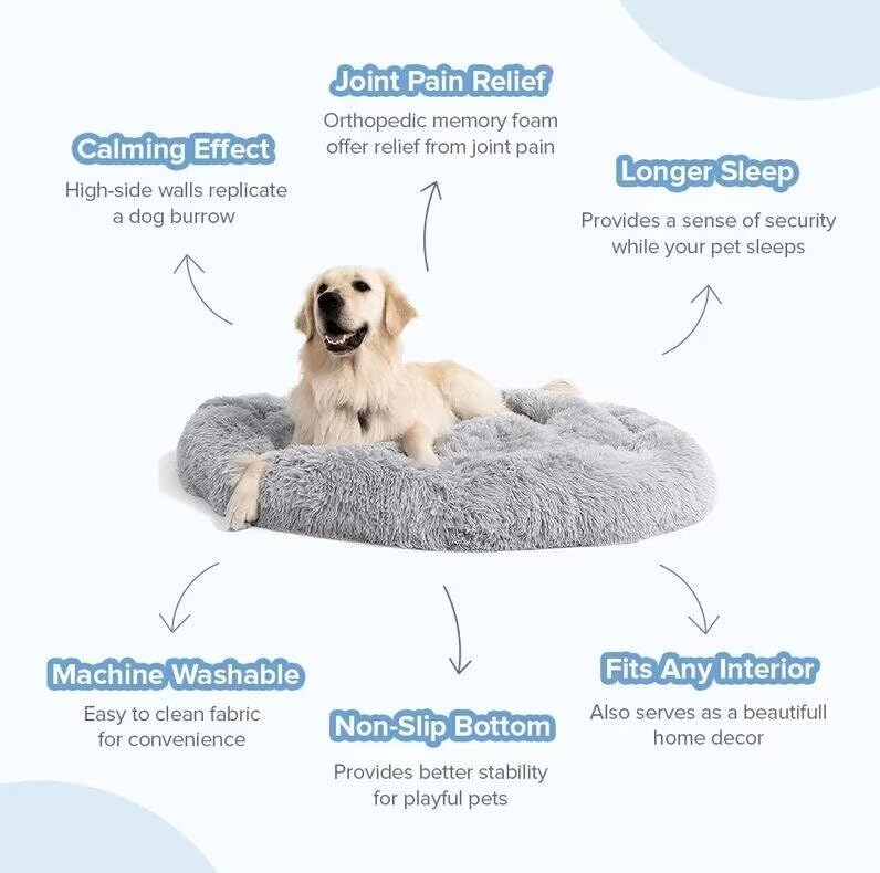 SWZEC Calming Donut Dog Bed