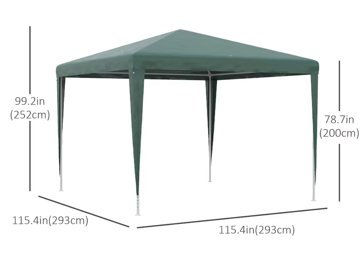 Outsunny 10 × 10 ft Pop-Up Outdoor Canopy Tent — UV & Water-Resistant Folding Shelter
