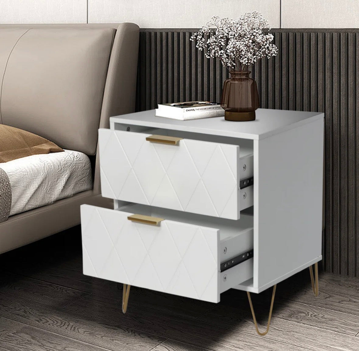 Modern 2-Drawer Nightstand