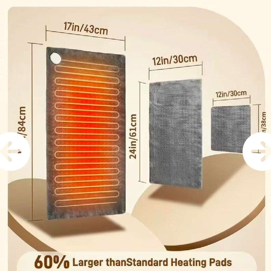 Multi-Temperature Electric Heating Pad – Soft Flannel Hot Compress Therapy Pad