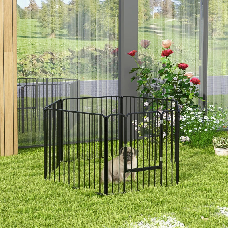 PawHut 6-Panel Steel Pet Playpen