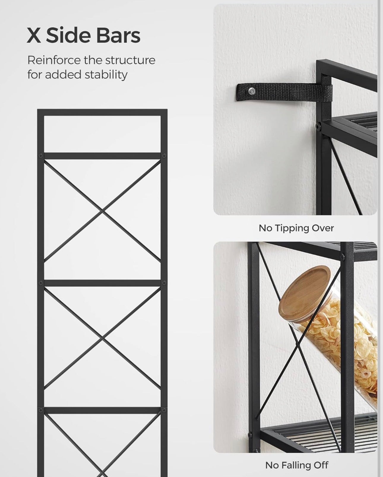 SONGMICS 5-Tier Adjustable Metal Storage Rack