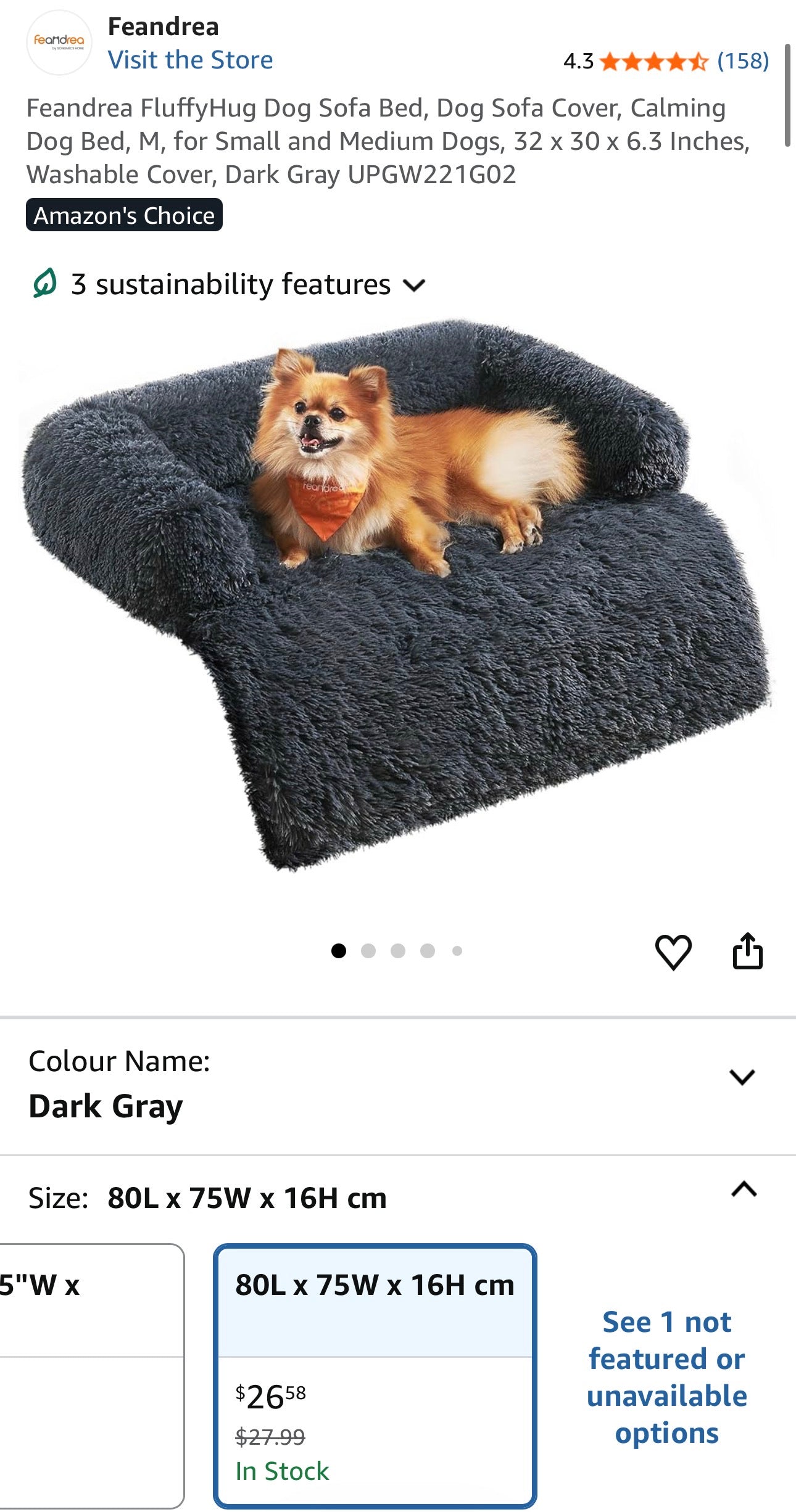 Feandrea Waterproof Dog Sofa Protector Bed