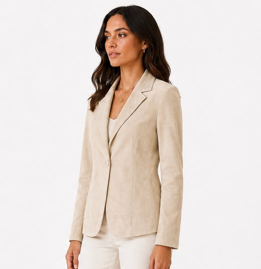 Women’s Suede Blazer Jacket – Sizes Small & Medium