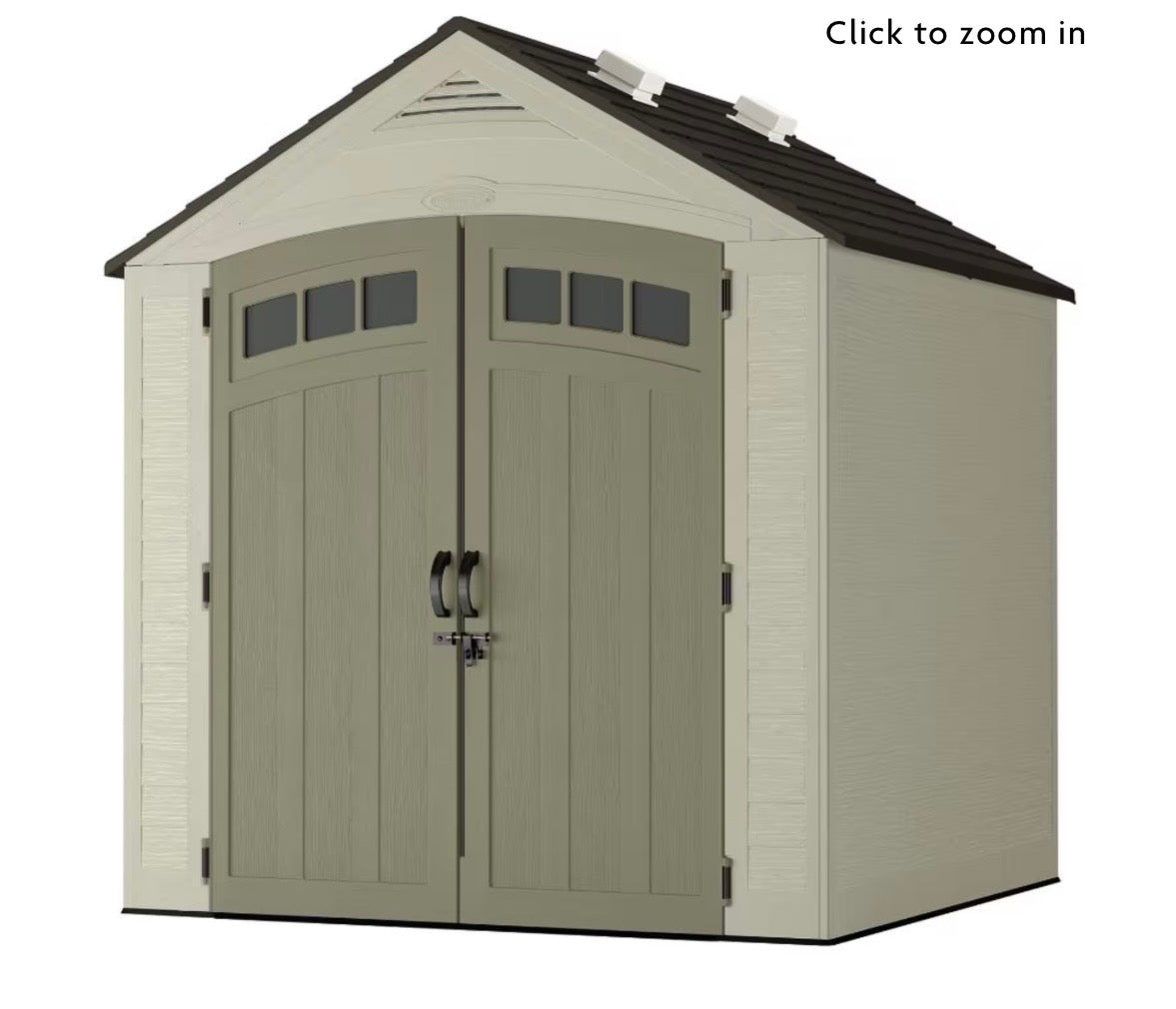 Suncast Vista® 7 ft. × 7 ft. Outdoor Resin Storage Shed